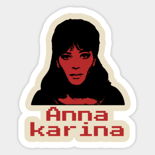 Anna karina---pixel art Sticker